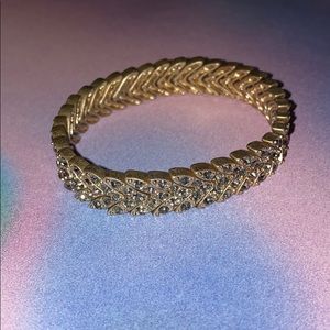 Gold Toned Jeweled Bracelet